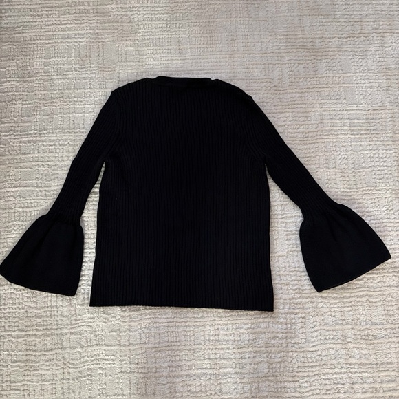 Boss Women's Fantasia Ribbed Bell-Sleeve Wool Sweater - Size Small - Picture 8 of 9